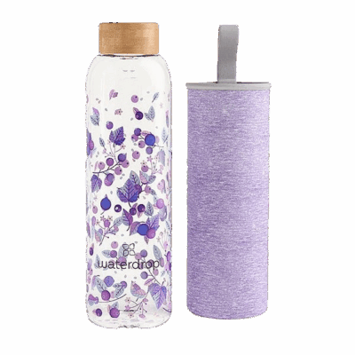 Waterdrop Glassflaske Lilla