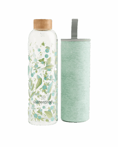 Waterdrop Glassflaske Grønn