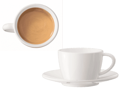 Cappuccinokopp med skål